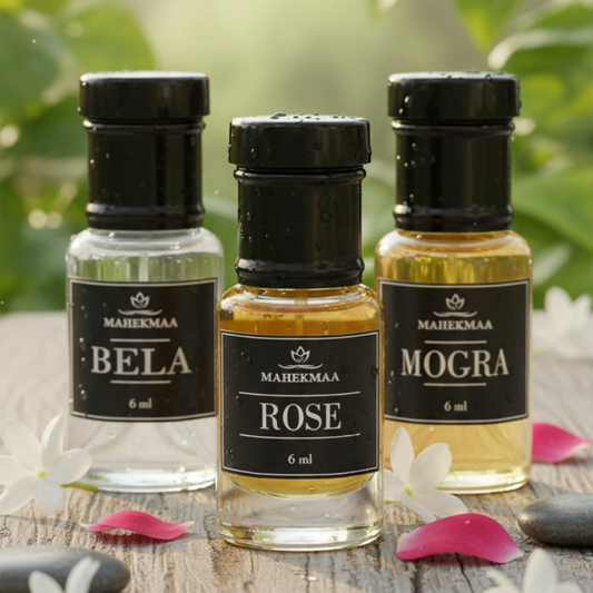 Rose, Mogra, And Rose attar Combo